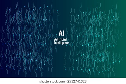 ai Hintergrund Tech Connect , dunkle Schaltung abstrakt