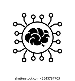 ai bain icon vector Artificial intelligence icon logo