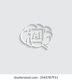ai bain icon vector Artificial intelligence icon logo