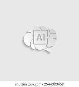 ai bain icon vector Artificial intelligence icon logo