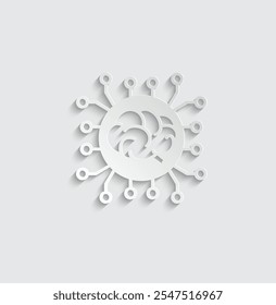 ai bain icono Vector Inteligencia artificial icono logo