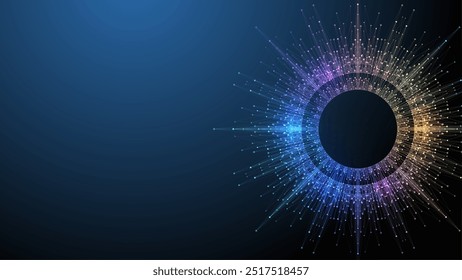 AI Banner Concept In The Digital Style. Generative Ideas Design Element For Internet Technology. Futuristic Technology Concept Artificial Intelligence.