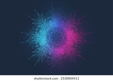 AI Banner Concept In The Digital Style. Generative Ideas Design Element For Internet Technology. Futuristic Technology Concept Artificial Intelligence.