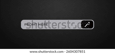 Ai bar displaying text prompt for intuitive user interaction in artificial intelligence systems.