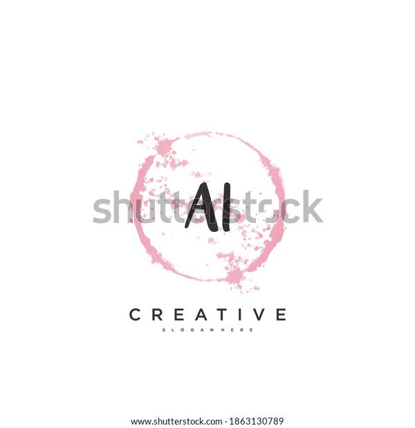 Ai Beauty Vector Initial Logo Handwriting Stock Vector (Royalty Free ...