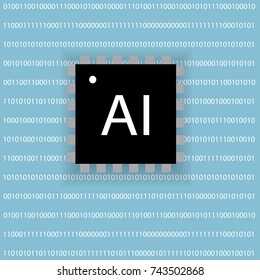 AI binary numeral number background