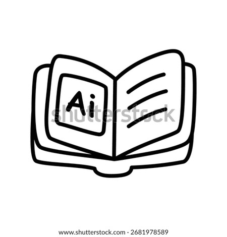Ai Book  doodle icon eps 10 file
