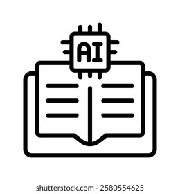 Ai Book line icon, editable vector icon, pixel perfect, illustrator ai file 