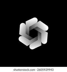 Ai bot black logo and white logo on black background  vector in eps 8 format. Ai Chat bot is open ai articfical chat bot system.