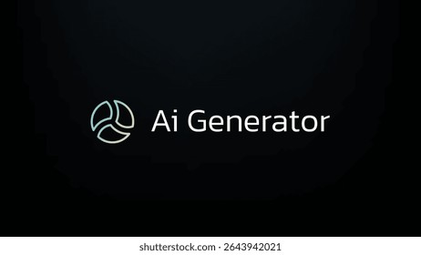 Ai bot black logo and white logo on black background  vector in eps 8 format. Ai Chat bot is open ai articfical chat bot system.