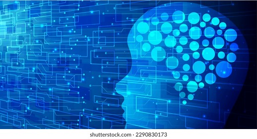 AI brain artificial intelligence technology background