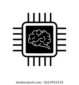 ai brain chip icon vector design concept idea