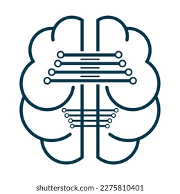 AI brain connection icon, Artificial intelligent icon of high quality AI symbol, artificial intelligence icon