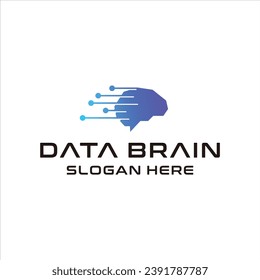 AI brain data technology logo