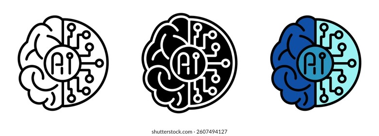 AI Brain is a digital representation of artificial intelligence, symbolizing advanced cognitive computing and neural processing capabilities.