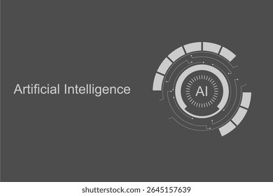 AI Brain Digital Technology e conceito de inteligência artificial. Resumo da tecnologia. Ilustração vetorial para banner e modelo da Web