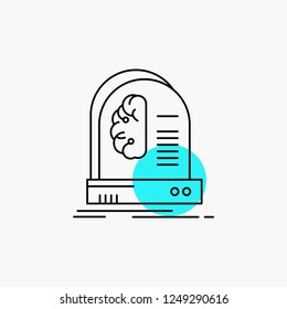 Ai, brain, future, intelligence, machine Line Icon