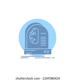 Ai, brain, future, intelligence, machine Glyph Icon.