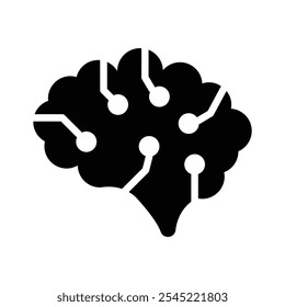 Um ícone de inteligência artificial representando inteligência artificial e aprendizagem automática