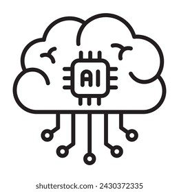 Icono cerebral de aire. ilustración vectorial.