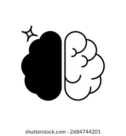 AI Brain Icon vector stock illustration