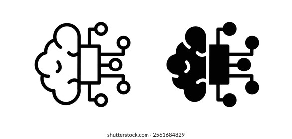 AI brain icons for web ui designs