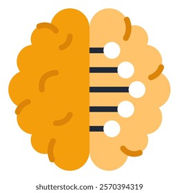 AI Brain Tech and AI Innovation icon illustration