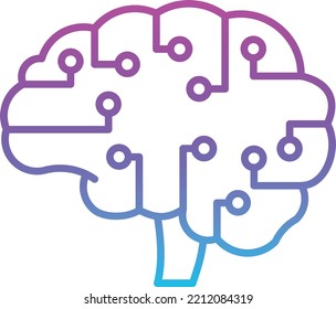 AI Brain vector icon. Can be used for printing, mobile and web applications.