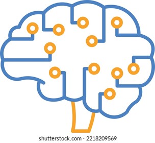 AI Brain vector icon. Can be used for printing, mobile and web applications.