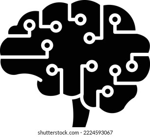 AI Brain vector icon. Can be used for printing, mobile and web applications.