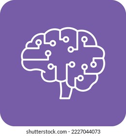 AI Gehirn Vektorsymbol. Kann für Druck-, Mobil- und Web-Anwendungen verwendet werden.