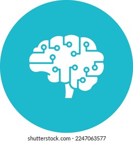 AI Brain vector icon. Can be used for printing, mobile and web applications.
