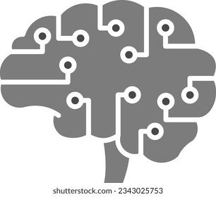 AI Brain vector icon. Can be used for printing, mobile and web applications.