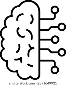 AI Brain vector icon. Can be used for printing, mobile and web applications.