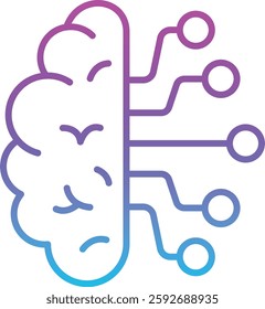 AI Brain vector icon. Can be used for printing, mobile and web applications.