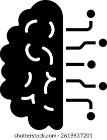AI Brain vector icon. Can be used for printing, mobile and web applications.