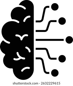 AI Brain vector icon. Can be used for printing, mobile and web applications.