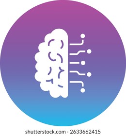 AI Ícone do vetor cerebral. Pode ser usado para impressão, aplicativos móveis e da Web.