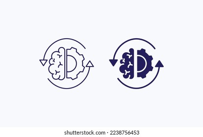 AI brain vector illustration icon
