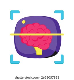 AI Brain Vector Stil Symbol. EPS 10-Datei