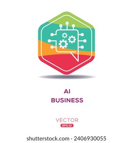 AI Business (Artificial intelligence) Icon, Vector sign.