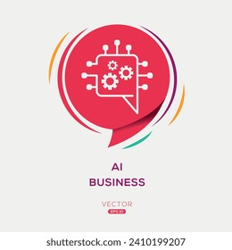 AI Business (Artificial intelligence) Icon, Vector sign.