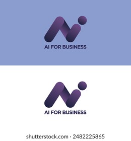 AI for Business creative logo design use for Business.