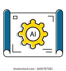 Ai Business Development Plan Vector Icon Design