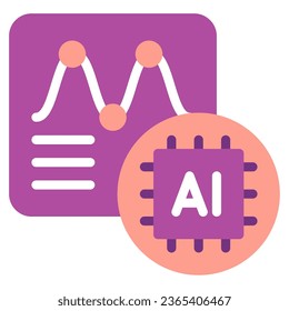 AI in Business object illustration icon
