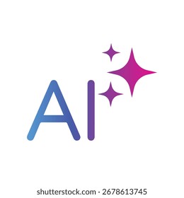 Botão IA. Inteligência artificial e tecnologia de aprendizagem automática, 