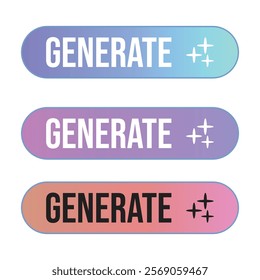 Ai button generate icon illustration