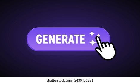 Ai button generator icon technology. Artificial intelligence generator image star illustration ai design prompt