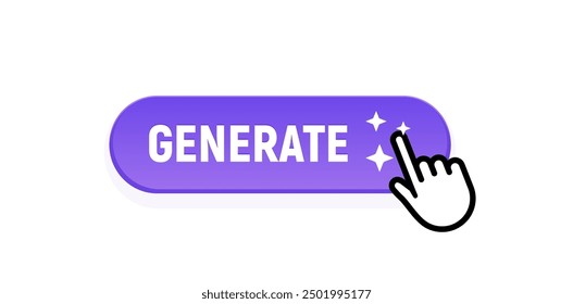 Ai button generator icon technology. Artificial intelligence generator image star illustration ai design prompt