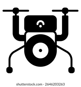 AI Camera Drone icon with mixed style and pixel perfect base. Suitable for website design, logo, app and UI. Based on the size of the icon in general, so it can be reduced.